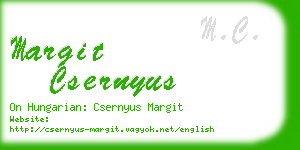 margit csernyus business card